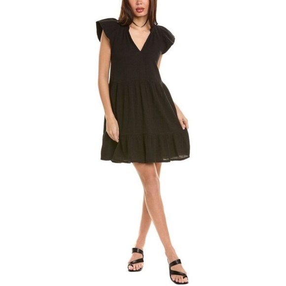 Nation Padma Boho Ruffle Hem Mini Dress Size Medium - Picture 2 of 10